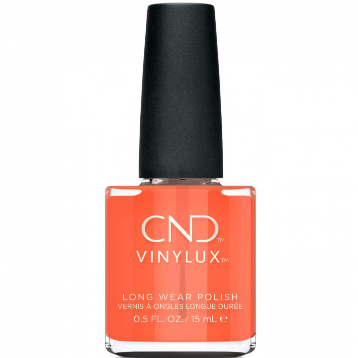 CND Vinylux Gleam & Glow No.471 Ig-Night-Ed - Skir rd-orange som lyser upp natten - Lngvarig glans - Dramatisk och somrig look