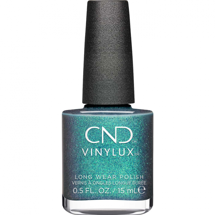 CND Vinylux Teal-Tricity Nr 478 – Elektrisk blågrön med glittrande finish för en iögonfallande look