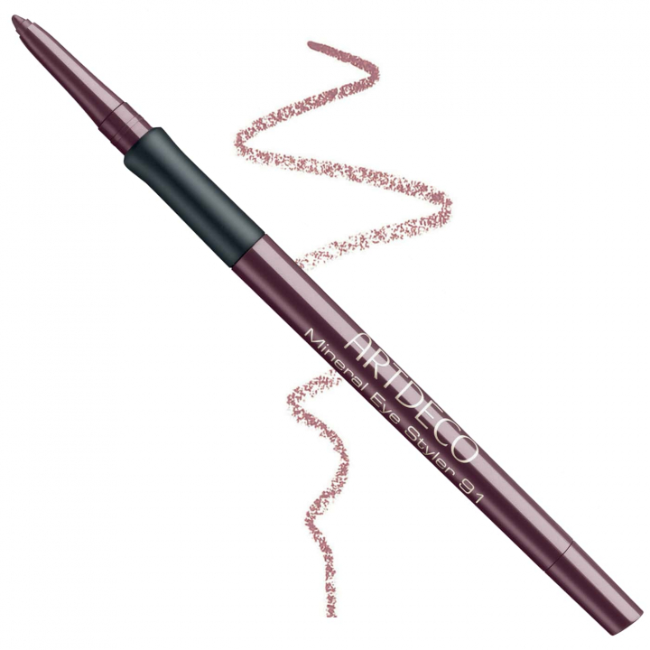 Artdeco Mineral Eye Styler Nr.91 Aubergine – Mrklila eyeliner med smudge-proof formula och integrerad pennvssare