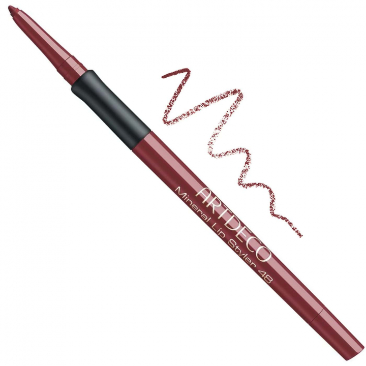 Artdeco Mineral Lip Styler Nr. 48 Black Cherry Queen – Läppenna i mörk bärnyans med vinröd ton för fylliga och definierade läppar