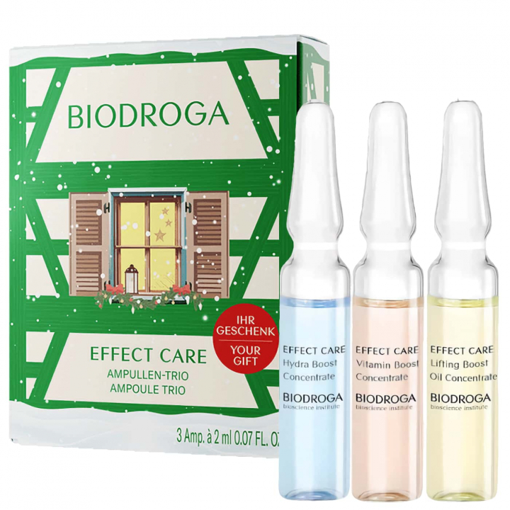 Biodroga Effect Care Ampulle Trio Set – Intensiv terfuktning, jmn hudton och frbttrad elasticitet fr alla hudtyper