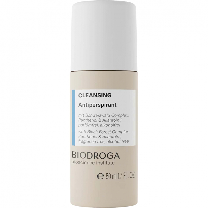 Biodroga Cleansing Antiperspirant Extra Mild - Mild deodorant för känslig hud, alkoholfri och doftneutral, långvarig fräschhet