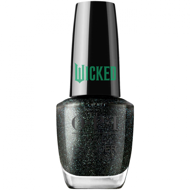 OPI Wicked Deflying Gravity - svart nagellack med bltt och silverglitter fr en dramatisk och frtrollande manikyr