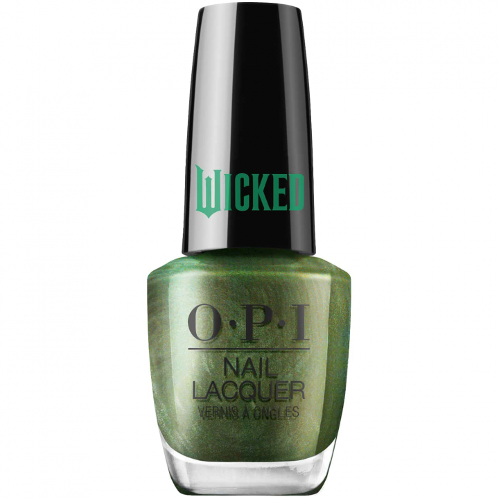 OPI Wicked Ozitively Elphaba - grn nyans med guldprlemor, perfekt fr en kraftfull och igonfallande manikyr