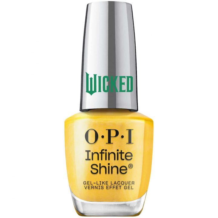 Livfullt gult nagellack frn OPI Wicked-serien, perfekt fr en lekfull och uppfriskande manikyr som ger liv till dina naglar.