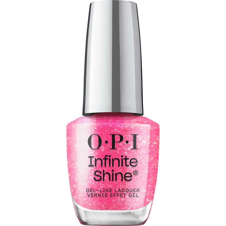 OPI IS Glossed in Your Thoughts - Rosa nagellack med glittrande skimmer fr en lekfull och unik manikyr