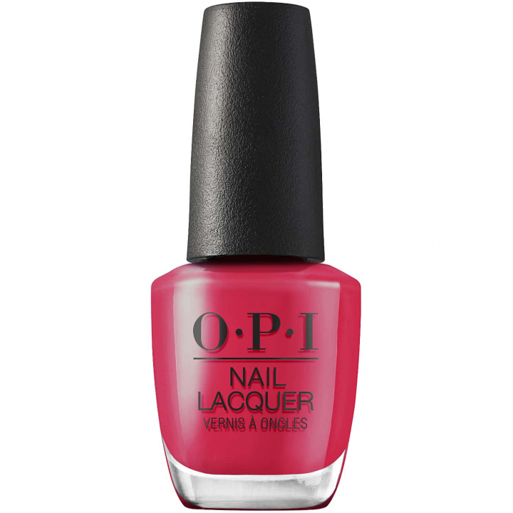 OPI Cyber Cherry on Top - Djärv körsbärsröd nagellack med metallisk finish - Modern look - Perfekt för både vardag och fest