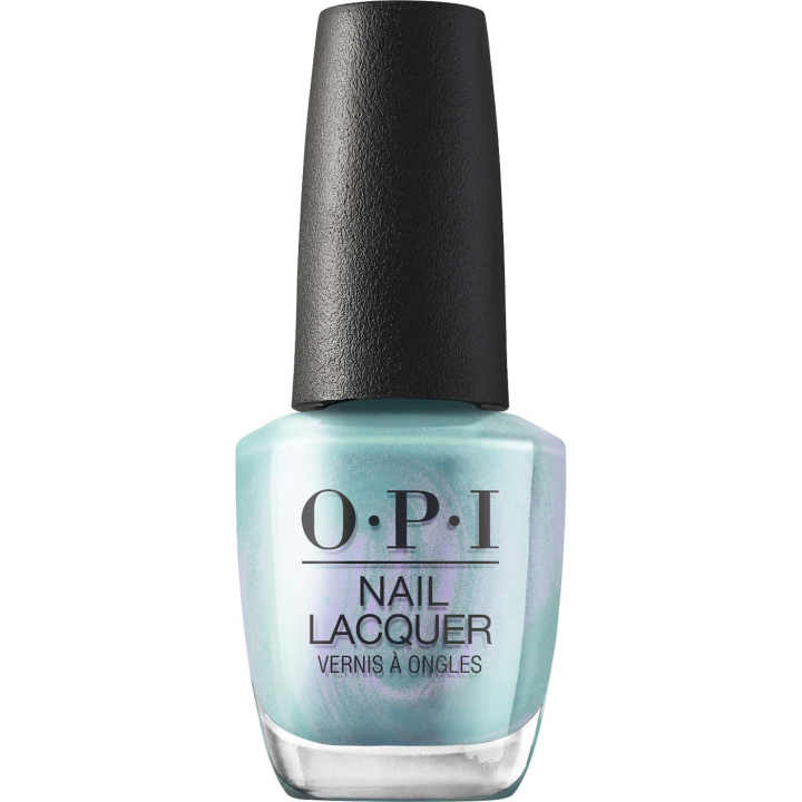 OPI Reality Check Ya Out - Akvamarinbltt skimrande nagellack med lila undertoner fr en trendig och frsch manikyr